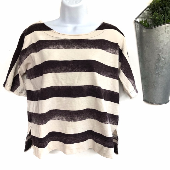 Madewell Tops - Madewell | Purple & Cream Cloudstripe Tee